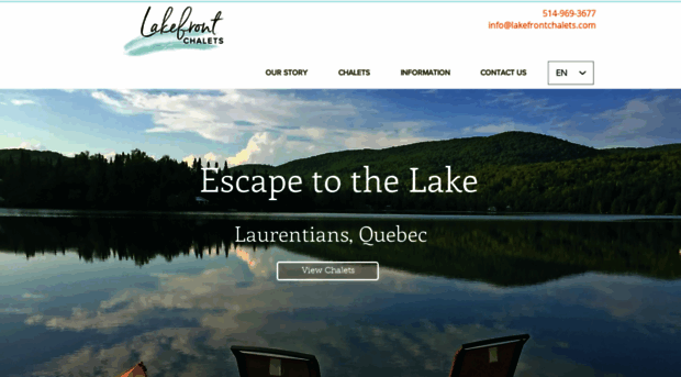 lakefrontchalets.com