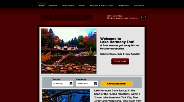 lakeharmonyinn.com