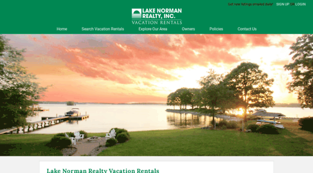 lakenormanvacationrentals.com