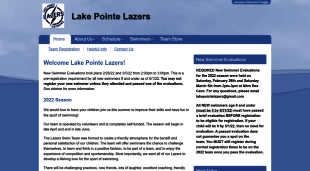 lakepointelazers.swimtopia.com