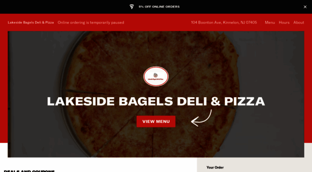 lakesidebagelsdelipizza.com