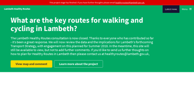 lambethhealthyroutes.commonplace.is