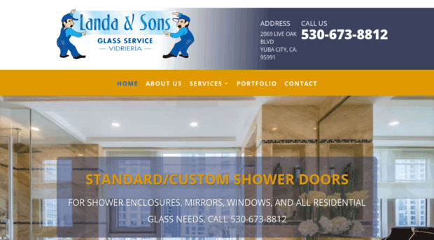 landaandsonsglass.com