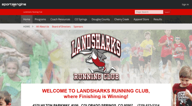 landsharksrunningclub.com