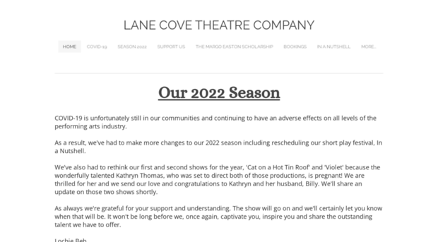 lanecovetheatrecompany.com