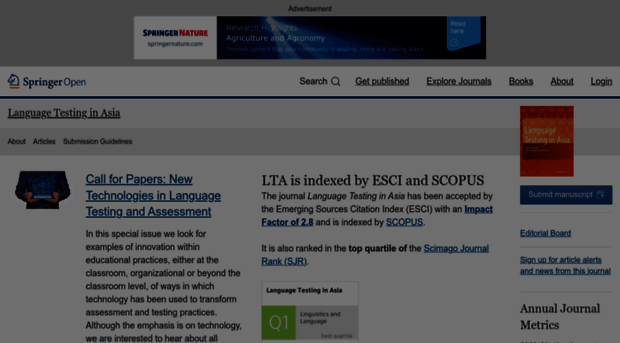 languagetestingasia.springeropen.com