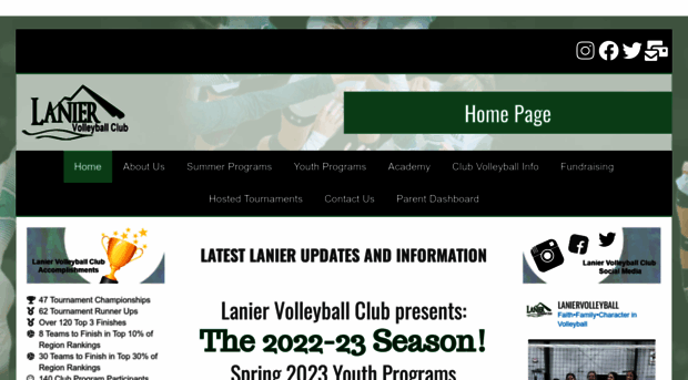 laniervolleyball.com