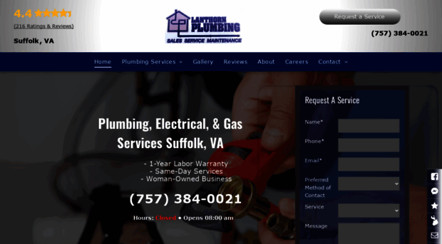 lanthornplumbingva.com