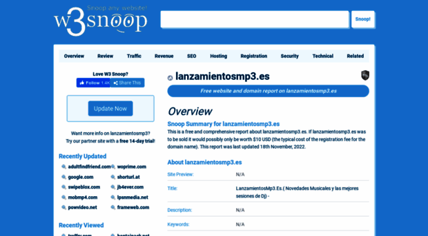 lanzamientosmp3.es.w3snoop.com