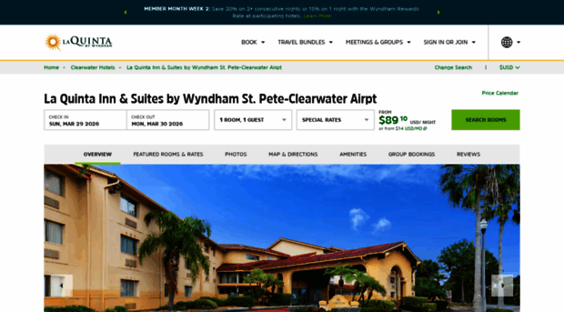 laquintaclearwaterairport.com