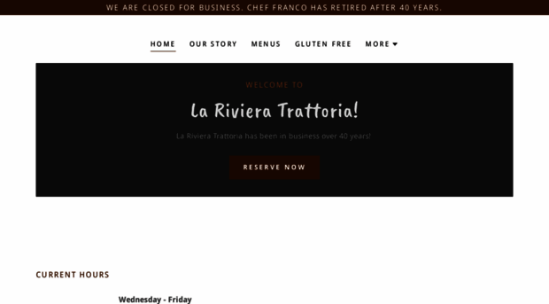 larivieratrattoria.com