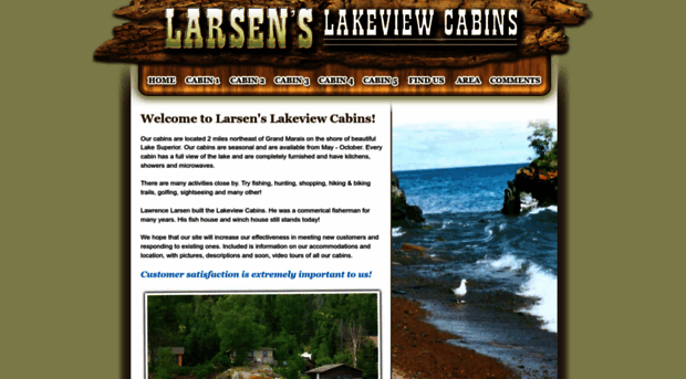 larsenslakeviewcabins.com