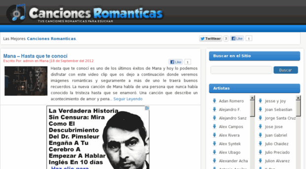 lascancionesromanticas.info