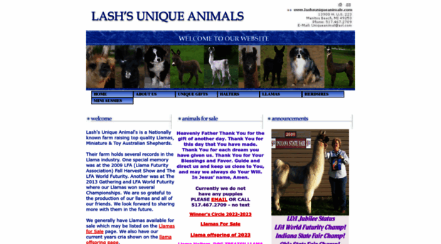 lashsuniqueanimals.com