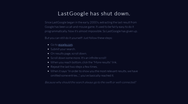 lastgoogle.com