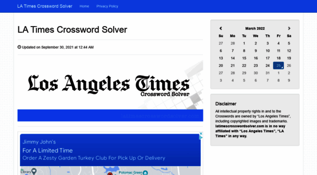 latimescrosswordsolver.com