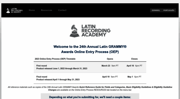 latingrammysubmit.dmds.com