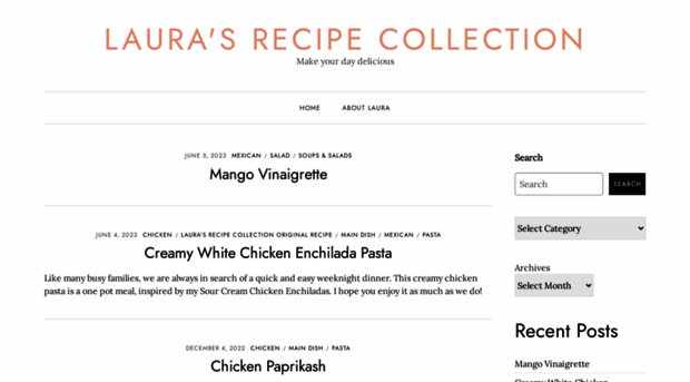 laurasrecipecollection.com