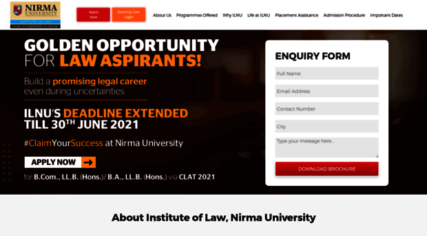 lawadmission.nirmauni.ac.in