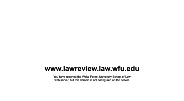 lawreview.law.wfu.edu