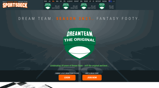 leaguedreamteam.virtualsports.com.au