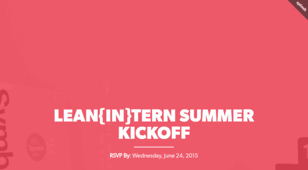 leaninsummerkickoff.splashthat.com