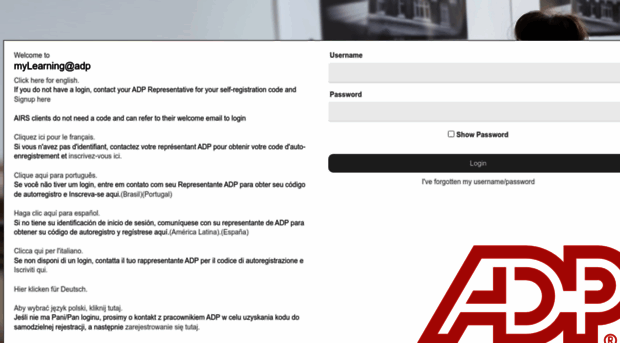 learnadp.litmos.com - myLearning@adp - Secure login - Learn Adp Litmos