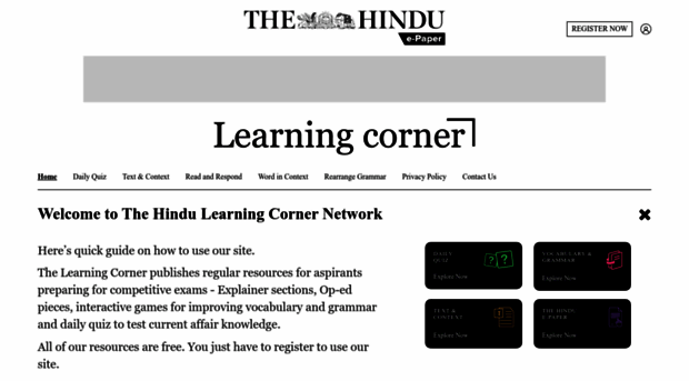 learningcorner.epaper.thehindu.com