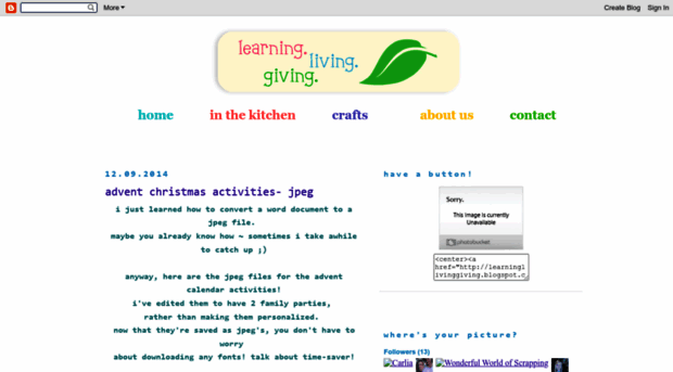 learninglivinggiving.blogspot.com