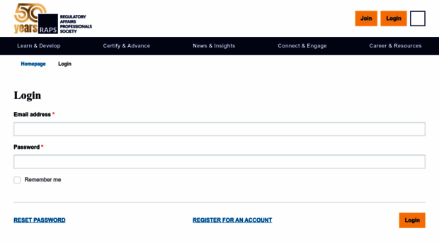 learningportal.raps.org - Login - Learningportal Raps