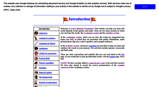 learnspanishvocabulary.net