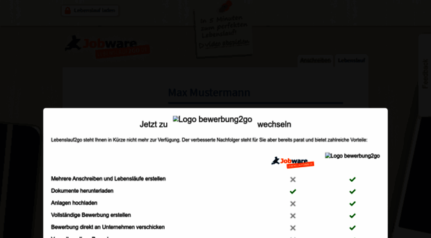 lebenslauf2go.de