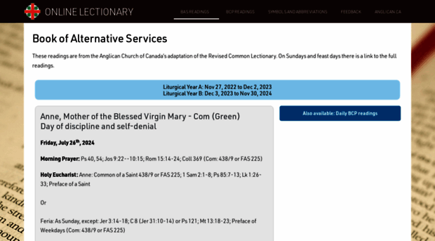 lectionary.anglican.ca