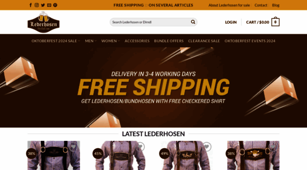 lederhosenforsale.com