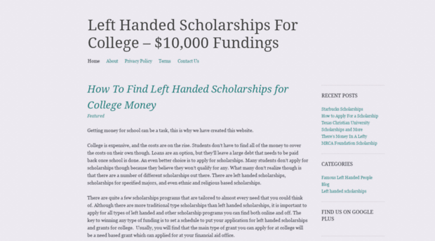 lefthandedscholarships.co