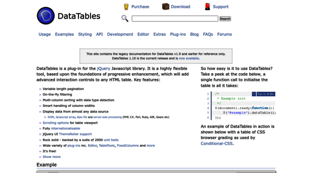 legacy.datatables.net