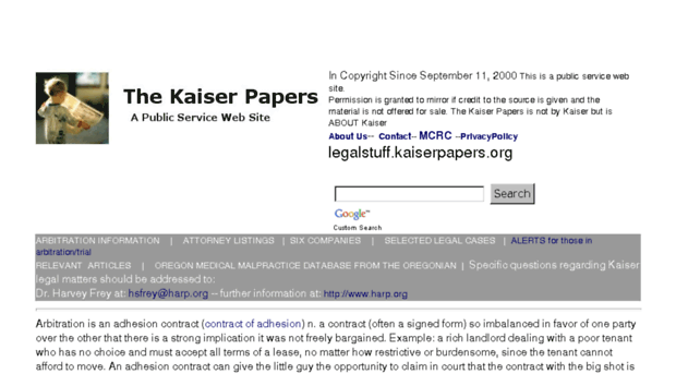 legalstuff.kaiserpapers.org