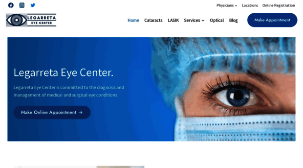 legarretaeyecenter.com