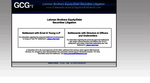 lehmansecuritieslitigationsettlement.com