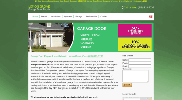 lemongrovecagaragedoorrepair.com