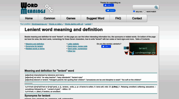 lenient.wordmeanings.org