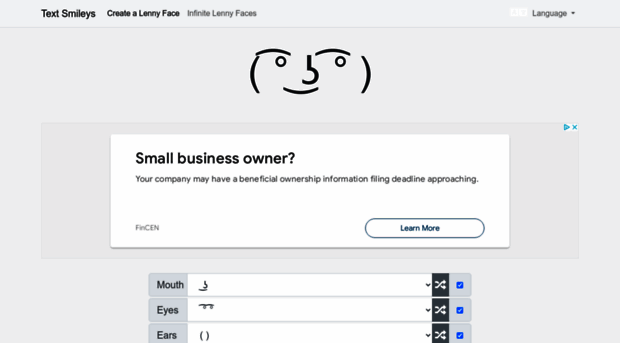 lenny-face-generator.textsmilies.com