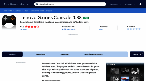 lenovo-games-console.software.informer.com