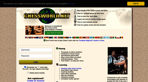 Chess World.net: Play Free Online Chess. Play chess at your own pace