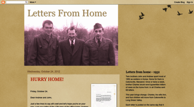 lettersfromhome1952.blogspot.com