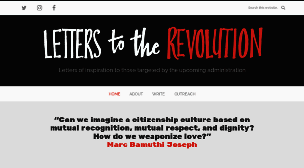 letterstotherevolution.com