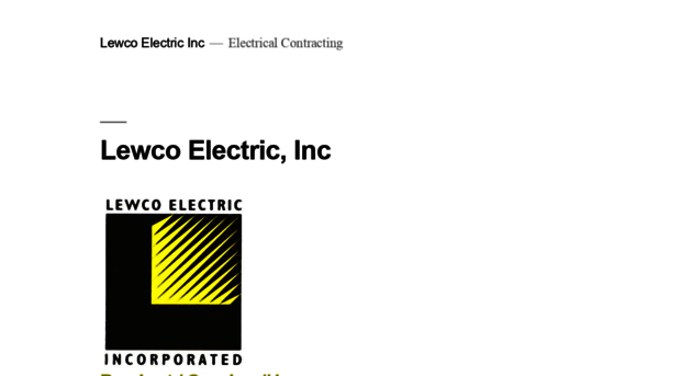 lewcoelectric.com