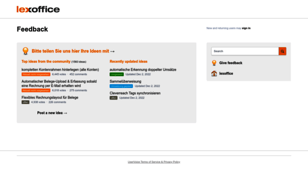 lexoffice.uservoice.com