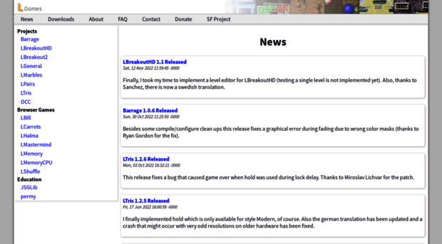 lgames.sourceforge.net