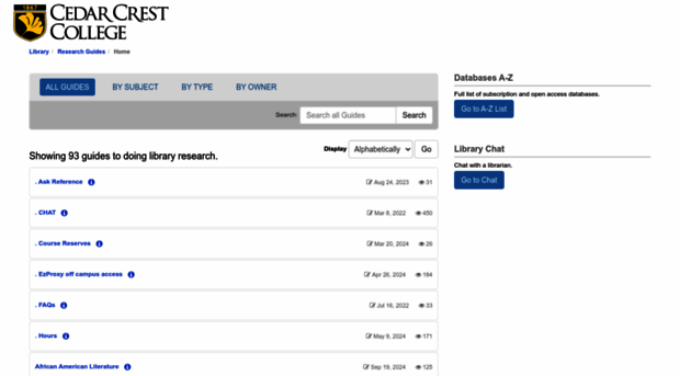 libguides.cedarcrest.edu